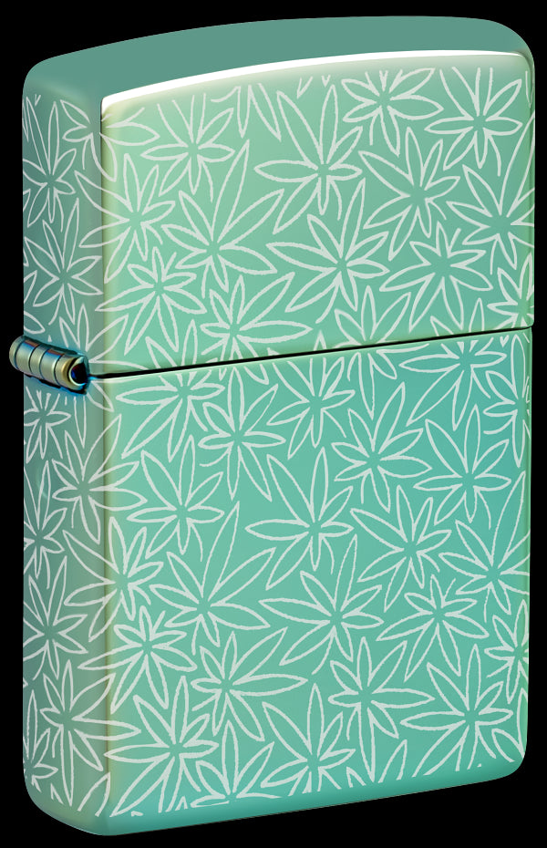 Zippo 46294 vžigalnik Sky High Mleaves, High Polish Green